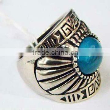 Fashion blue rhinestone rings,New design man's ring,2013 hot jewelry