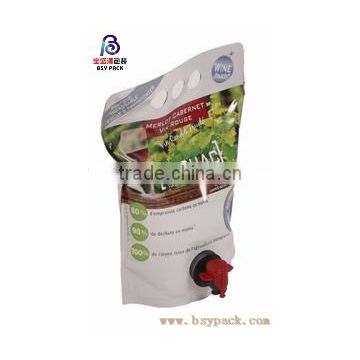 cherry wine pouch with valve