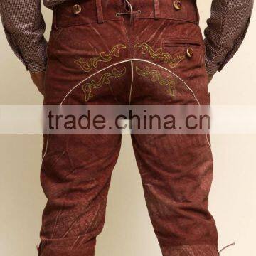 New Bavarian LEDERHOSEN Leather Pants Original" Goat Suede Leather Pants photo-2