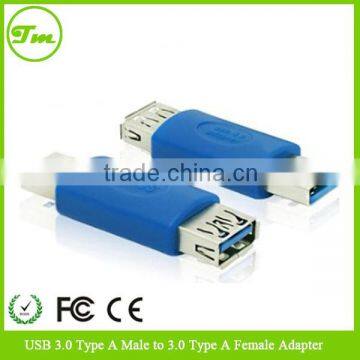 Blue USB 3.0 Male to USB 3.0 Female Adapter Converter Connector