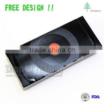 Custom UV coating black paper card board display box