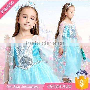 Wholesale 10s Costumes Party Kids Fancy Dress Elsa Princess Child Costume