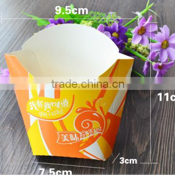 Hot sale folding paper french fried chips box with cheap price