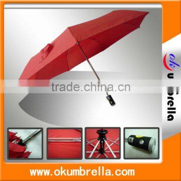 21''*8k straigh folding shenzhen led umbrella