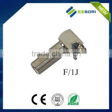 Nickel Tin Glod Plating 75 ohm f female bulkhead connector for pcb mount