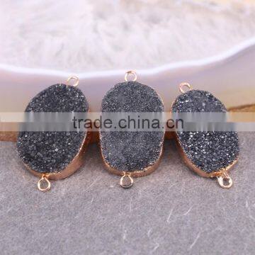 Square shape Black / Purple Quartz Druzy Stone Beads, Square shape Drusy Gem stone Beads, Druzy Beads For Jewelry Making