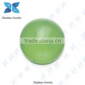 Top sale synthetic round olive green gems cabochon stone