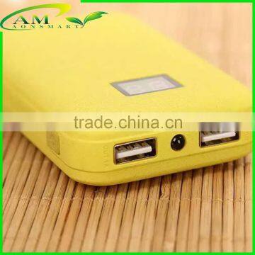 6000mah Slim Power Bank Dual USB with flash light