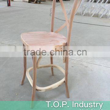 Wood Cross Back Barstool