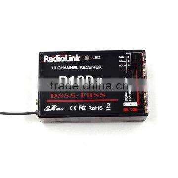 RadioLink R10DII 2.4G 10CH DSSS Receiver for AT10S Transmitter RC Drone