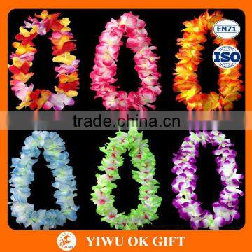 Colorful Hawaii Flower Necklace Luau Flower Leis