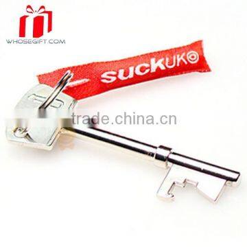 zinc alloy bottle opener with keychain