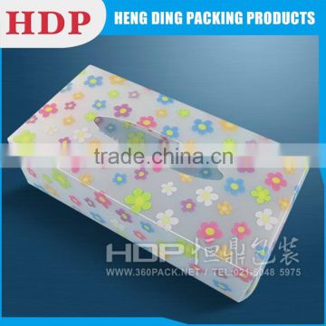 custom design foldable plastic tissue box