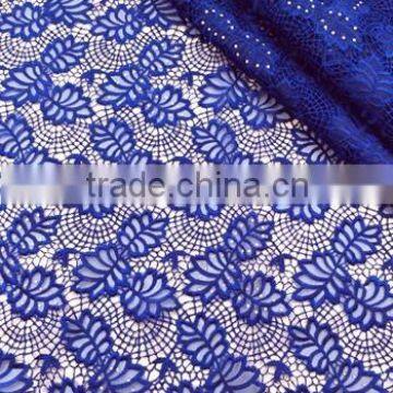 2015 african african dresses guipure lace,navy blue