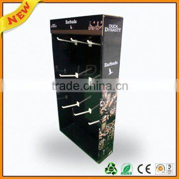 folding paper hang tag ,folding hangging display shelf ,folded recycle standing flat sidekick display
