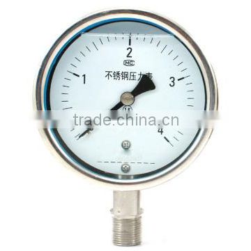 Y-100B-FZ Stainless steel vibration proof pressure gauge