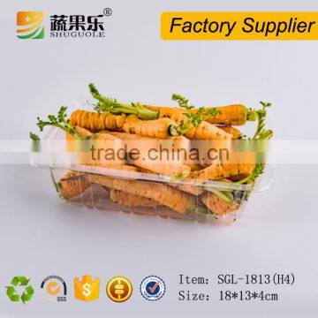 Transparent PET blister plastic disposable tray for mashroom