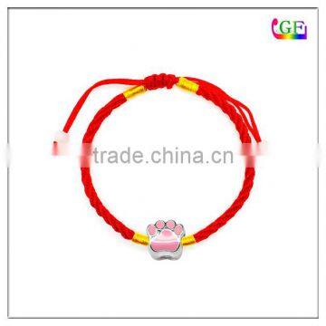 Hot selling rayon knotted cord bracelet