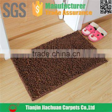 100% polyester microfiber chenille and had woven technics PVC door mat