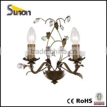 SB0754/2 Antique Craft Iron Lustre Crystal Wall Lamp/Metal Indoor Lamp