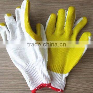 Rubber Gloves Green Blue Red Rubber Coated Gloves for Contruction