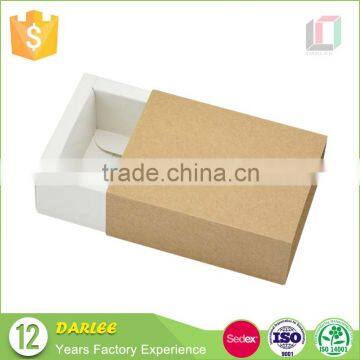 Wholesale factory price sliding drawer packaging kraft paper underwear box