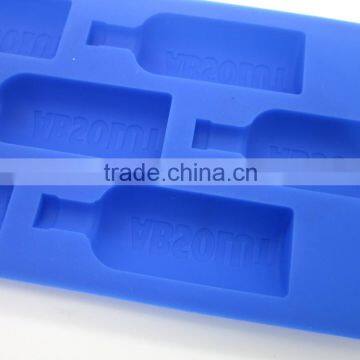 Custom Cool Drink Bottle Shape Ice Wine Bottle Silicone Ice Cube Tray