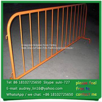 Galvanized steel interlocking temporary safety construction barricades