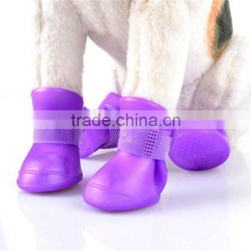 Eco-friendly colorful rubber soft waterproof PVC dog shoes