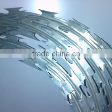 Concertina Razor Wire strip galvanized to prevent corrosion