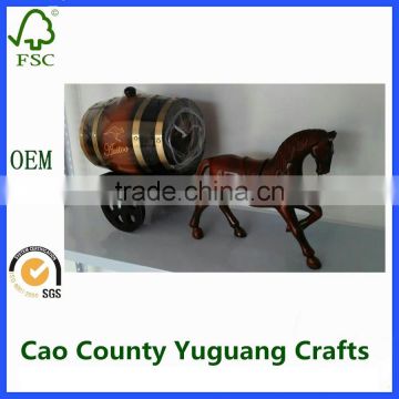 wholesale handmade new wooden wine barrel with horse