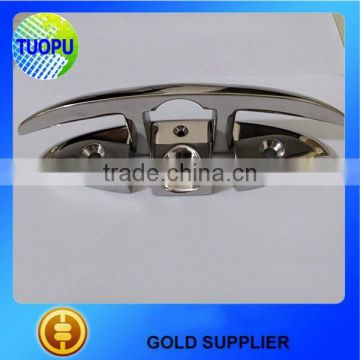 High strength stainless steel 316 / 304 mirror polished folding cleat for boat / ship