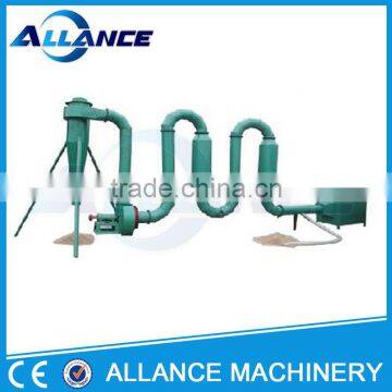 High efficiency air flow dryer for rice hulls, sawdust