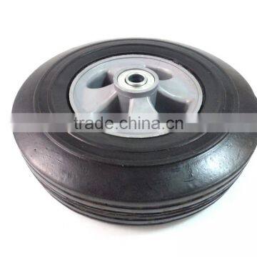 Utility Cart Semi Pneumatic Rubber Plastic Rim Wheels 10" x 2.5