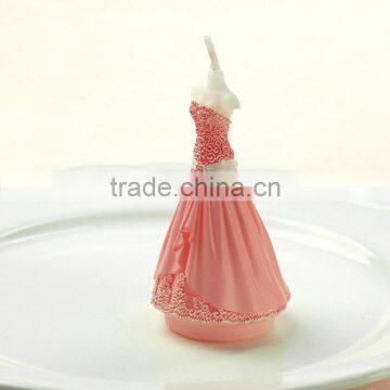 Wedding Dress Candle/Elegant Wedding Gown Candle,pink Dress Candle photo-4