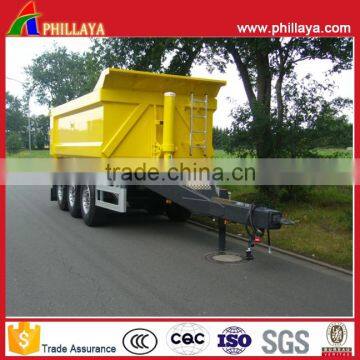 Customized Full Type Hydraulic Lifting Tipper Self-Dumping Tractor Trailer With Drawbar photo-6