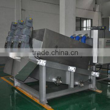 24 hours continuous work screw filter press for activated sludge deewatering