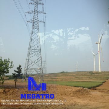 Megatro 220kV 2D2 SJC2 double circuit medium angle transmission tower