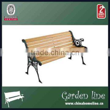 CAST IRON WOOD GARDN BENCH