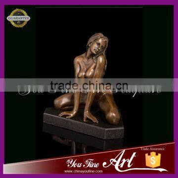 metal erotic female statues in bronze