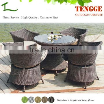 Outdoor furniture synthetic rattan dinning table and chairs