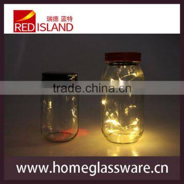 glass mason jars lamp with lids for decor from china supplier