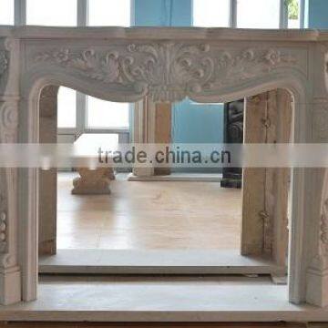 Decorative Indoor Marble Fireplace Frame With Mysterious Figure Design photo-2