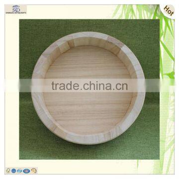 Small Personalized Craft Round Wood Mirror Tray photo-2