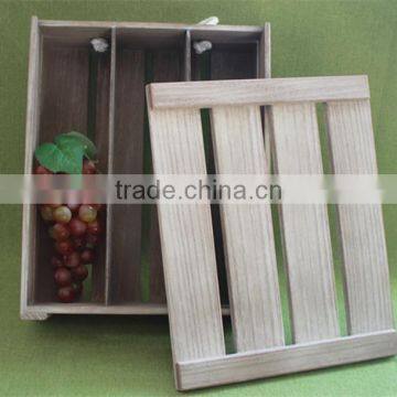 2016 Unfinished Wooden Wine Box Wine Glass Packing Box Wooden Wine Boxes for Sale photo-5