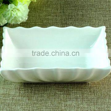 Cheap China Oblong White Porcelain Dishes Manufactures Of Dishes To Restaurant photo-2