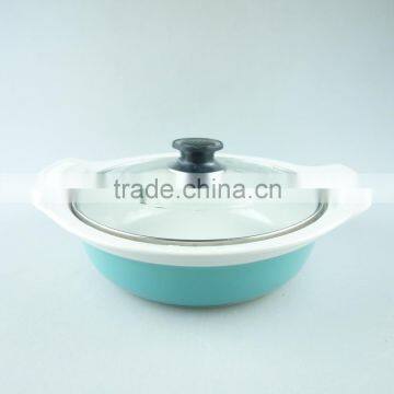 Color Glazed Ceramic Soup Tureen /cooking Tureen With Glass Lid in Stock photo-4