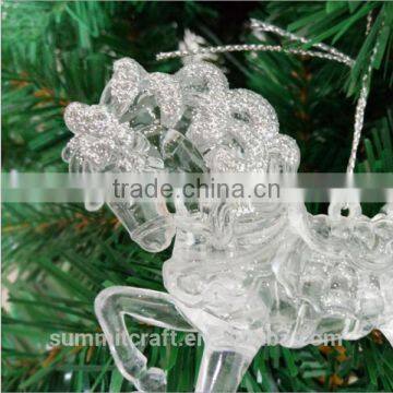 Acrylic Rocking Horse Figurines Christmas Ornaments Decorations photo-3