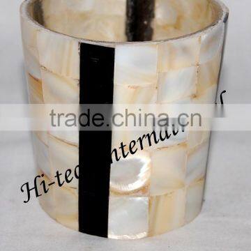 Glass & Bone Votive Holder,Decorative Votive Holder