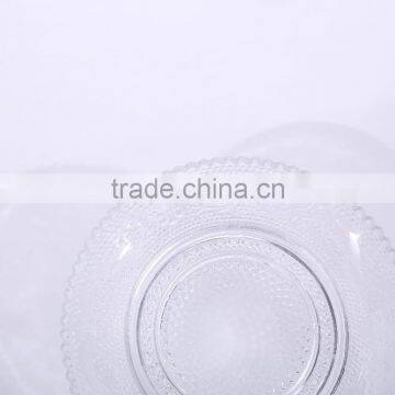 Set 7 Clear Round Flat Glass Decorative Dish Plate photo-2